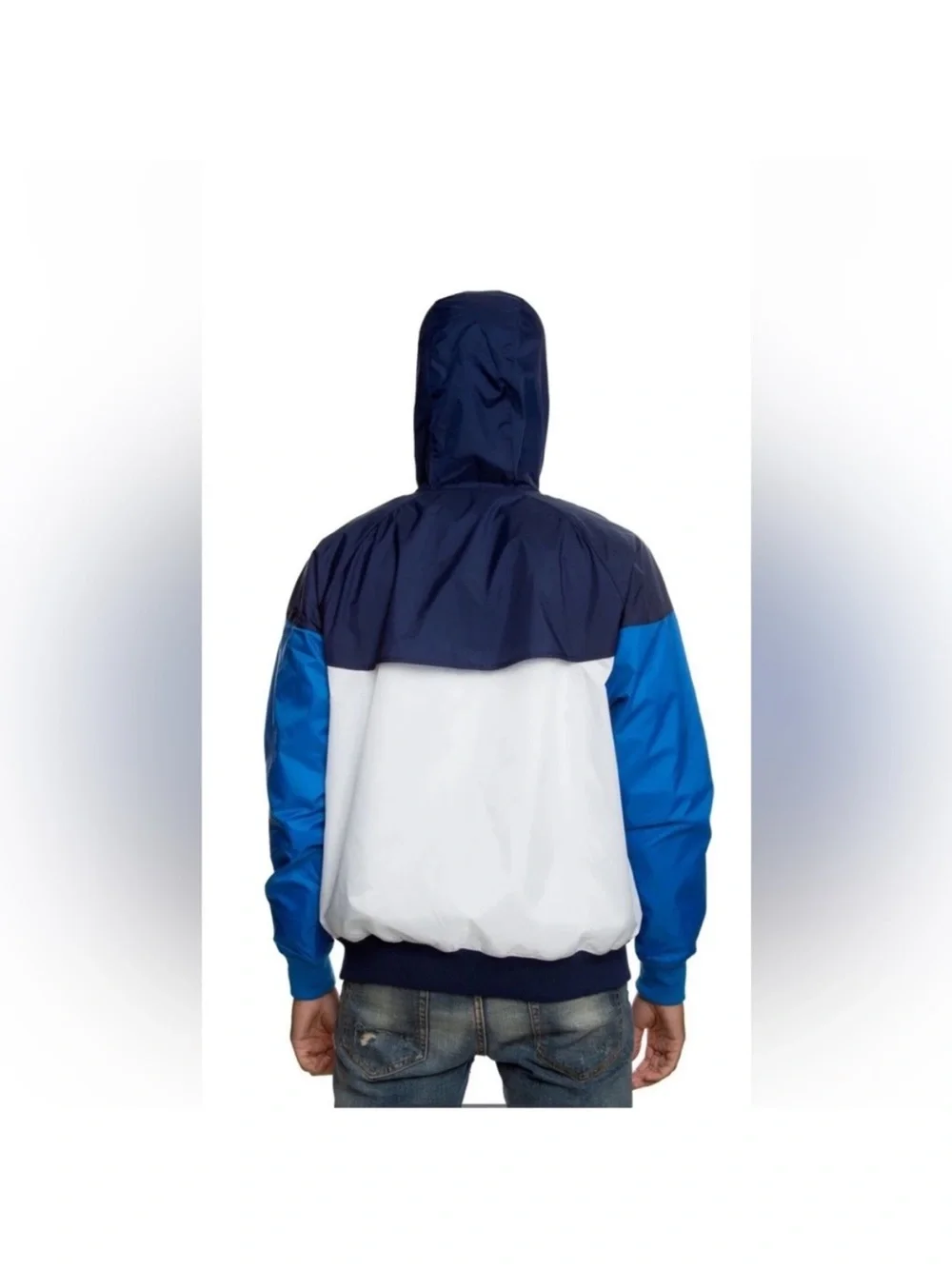 Nike Men’s Midnight Navy/Summit White/ Blue Colorblock WINDRUNNER Jacket SZ LRG